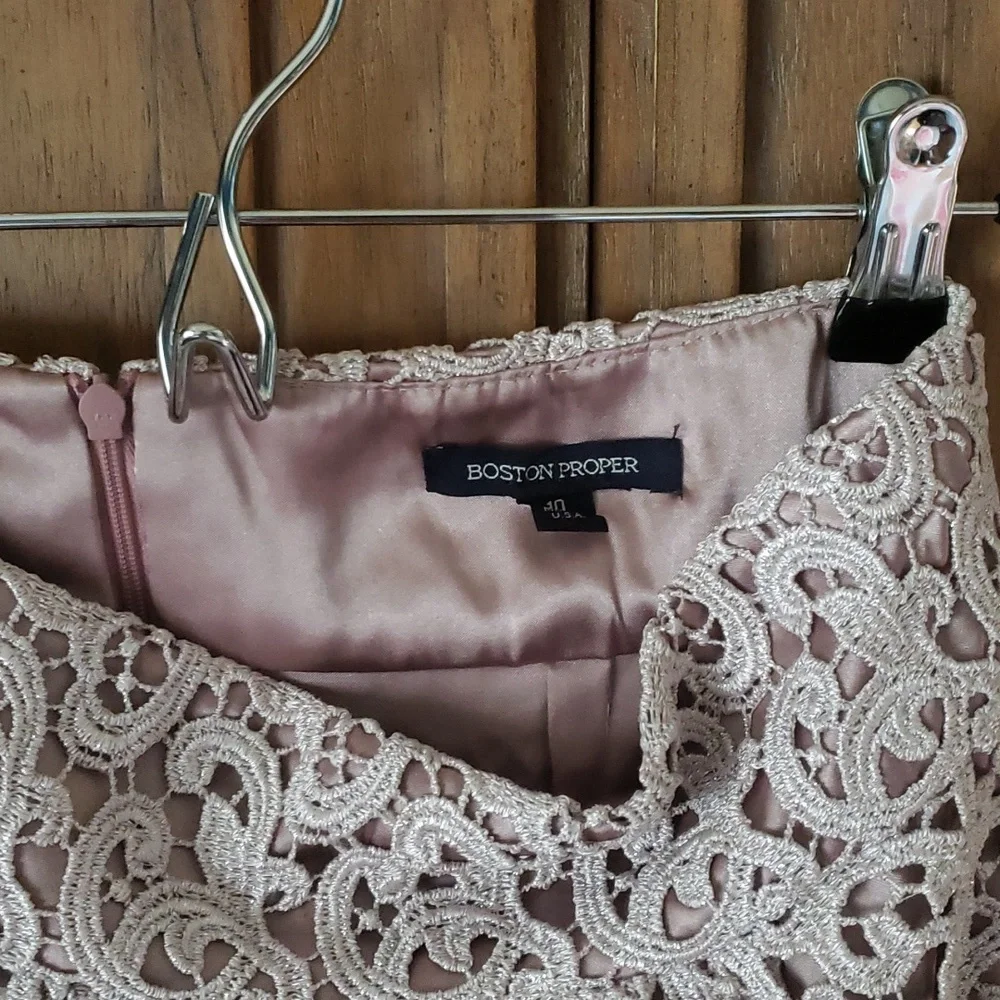Boston Proper lace mini skirt, size 10 - Picture 3 of 4